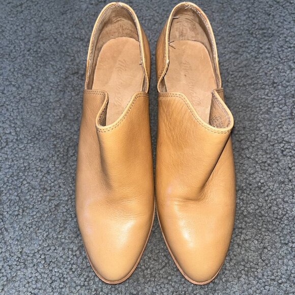 MADEWELL THE GLORIA LEATHER SHOE BOOT BOOTIE IN DESERT CAMEL - EUC - SIZE 7 - Picture 3 of 10